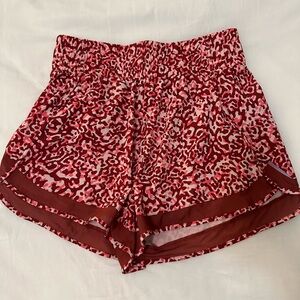 Athleta Mesh Racer Run High Rise Shorts